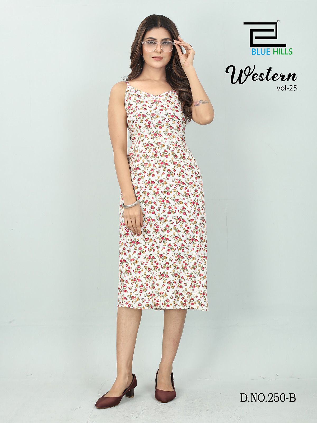 Blue Hills Western Vol 25 Printed Kurtis Catalog
